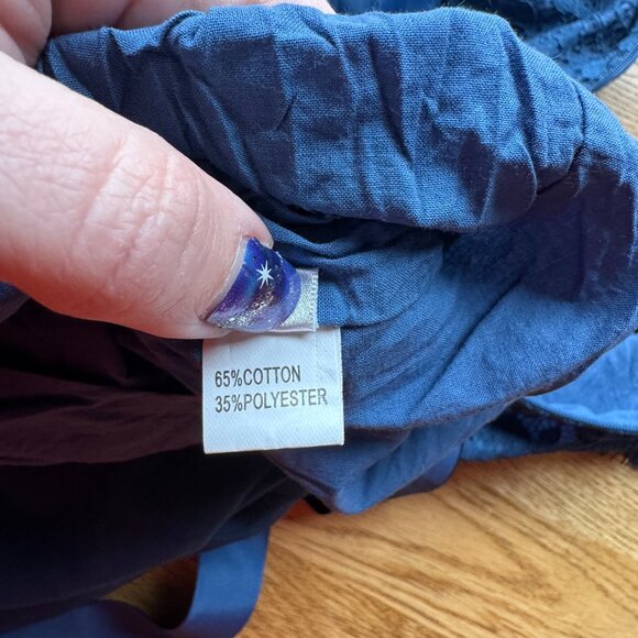 Toddler Blue Lace Flower Girl Dress Size 100 (2T) - Picture 6 of 10